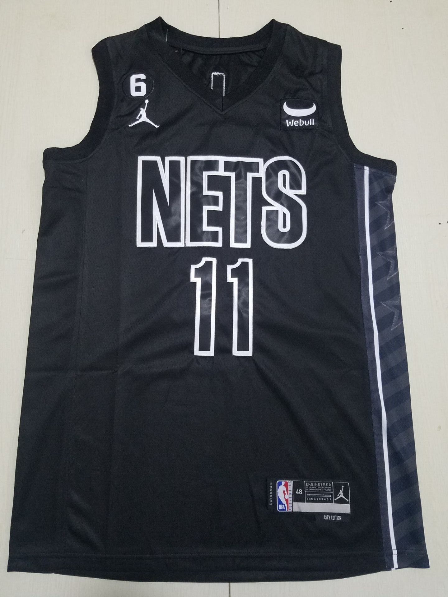 Men Brooklyn Nets #11 Irving Black Declaratory Edition 2022 NBA Jersey